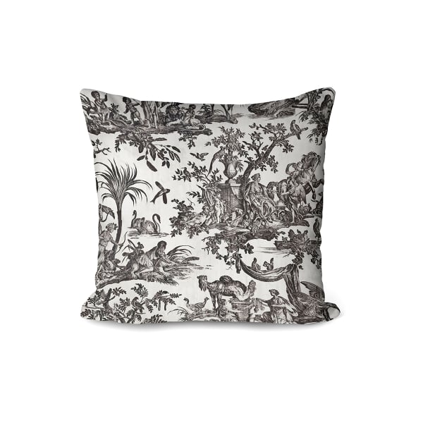 Cover Cushion Printed Legacy 43 x 43 Cm - Anthracite / Beige