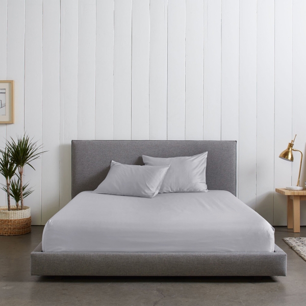 2 Piece Istanbul Single Fitted Sheet Set 120 x 200 + 30 Cm - Grey