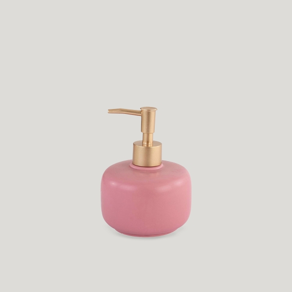 Liya Bathroom Liquid Soap Dispenser 10.5 x 14.5 cm - Dark Pink