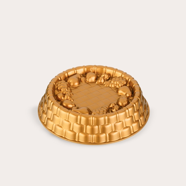 Confetti Cast Granite Fruit Pie Mold 25 x 6 Cm - Gold