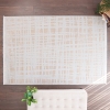 Paris Grid Zymta Winter Carpet 160 x 230 Cm - Light Grey / Cream