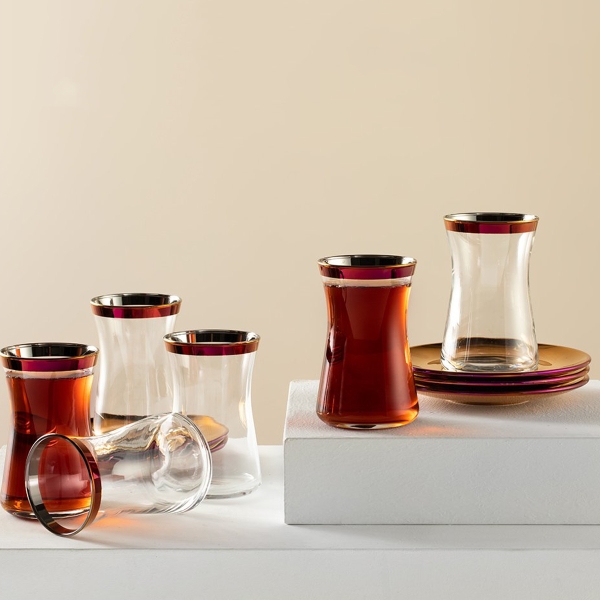6 Pieces Bailey Tea Cup Set 95 Ml - Cherry