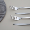 12 Pieces Sapphire Dessert Fork Set 2.5 mm - Silver