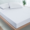 200 x 200 cm Bamboo Liquid Proof Knitting King Size Mattress Protector - White