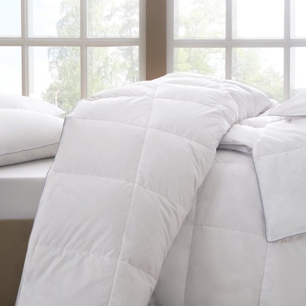 Deluxe Goose Down King Size Quilt 235 x 215 cm ( 150 gr/m2 ) - White / Grey