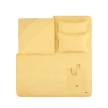 4 Pieces Plain Cotton Double Duvet Cover Set 200 x 220 cm - Yellow
