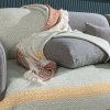 140 x 190 cm Rowena Tv Blanket - Sage Green / Brick Red