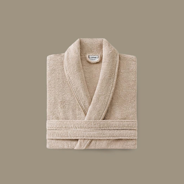 Essentials Cotton Bathrobe S/M - Beige