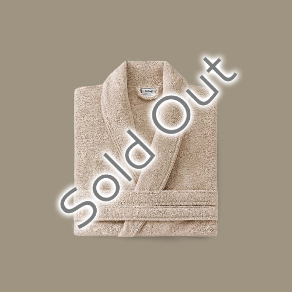 Essentials Cotton Bathrobe S/M - Beige