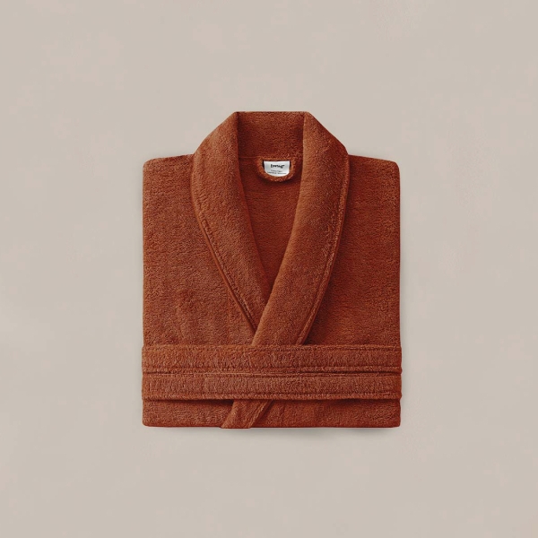 Essentials Cotton Bathrobe L/XL 117 cm - Brick Red