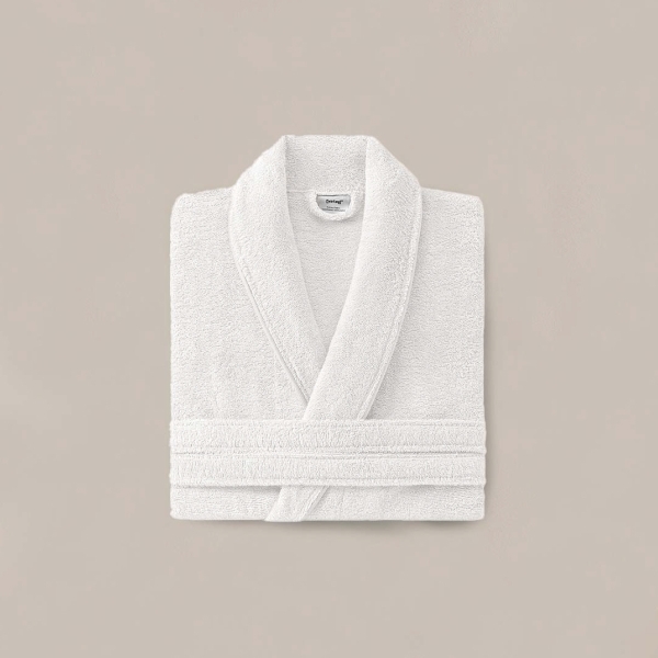 Essentials Cotton Medium Bathrobe S/M - Ecru