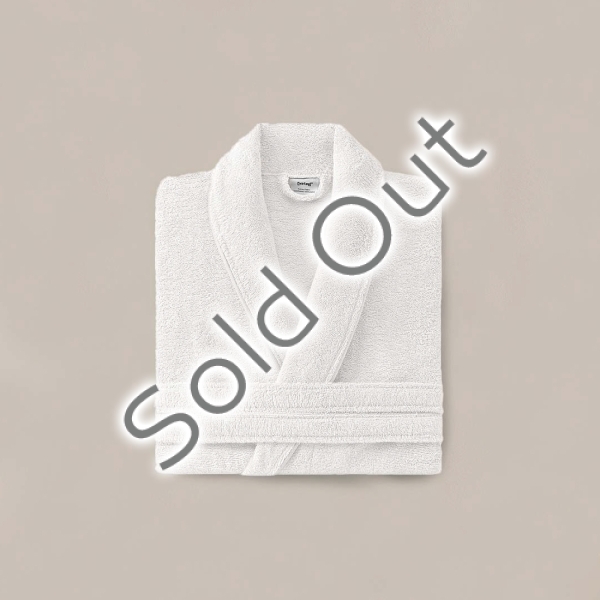 Essentials Cotton Medium Bathrobe S/M - Ecru