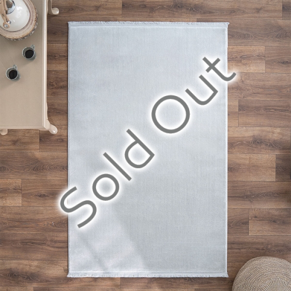 Paris Plain 120 x 180 cm Zymta Winter Carpet - Light Grey