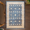 Rome Floritta 120 x 180 cm Zymta Winter Carpet - Navy Blue / Pink / Yellow / Light Beige
