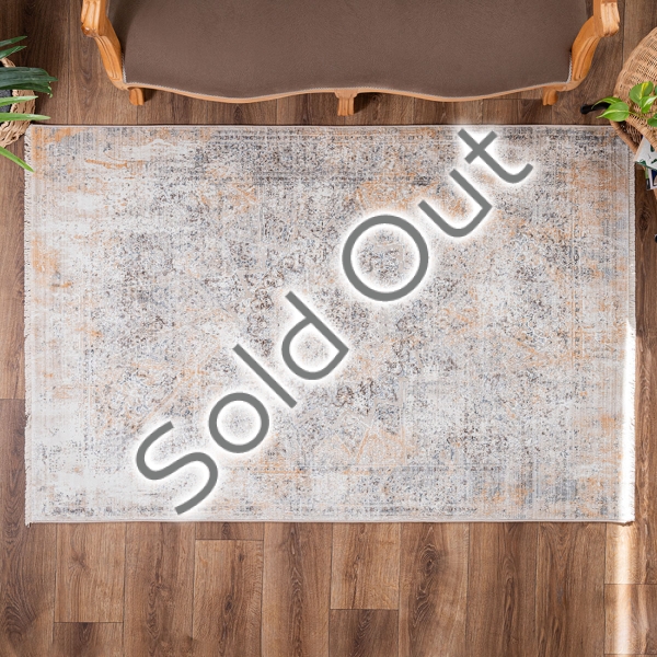 Tokyo Mylta 120 x 180 cm Zymta Winter Carpet - Beige / Grey / Ecru / Light Orange