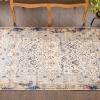 Rome Frost 120 x 180 cm Zymta Winter Carpet - Grey / Navy Blue / Yellow / Light Brown
