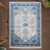 Rome Marina 300 x 400 cm Zymta Winter Carpet - Navy Blue / Blue / Light Beige / Pink