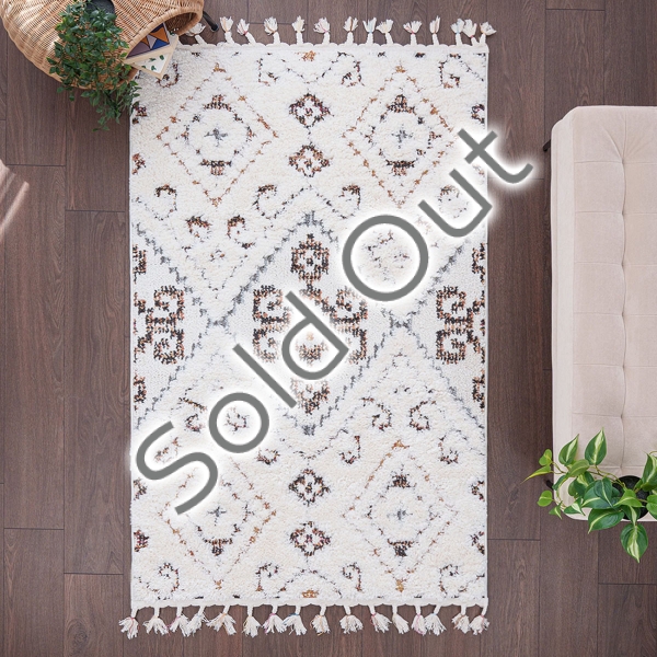 Barcelona Polya 200 x 300 cm Zymta Winter Carpet - Yellow / Cream