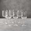 6 Pieces Premium Glass Cup 320 ml - Silver