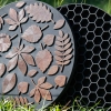 Leaves Zymta Garden Mat 45 x 45 cm - Black / Bronze