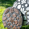 Leaves Zymta Garden Mat 45 x 45 cm - Black / Bronze
