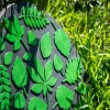 Leaves Zymta Garden Mat 45 x 45 cm - Black / Green