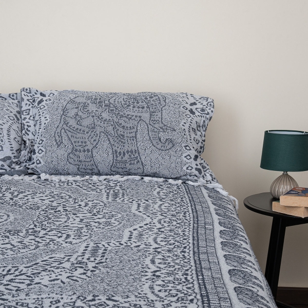 3 Pieces Jenna Double Bedspread Set 220 x 240 cm - Indigo