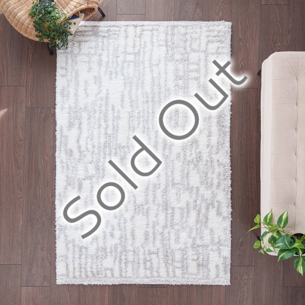 Bella Calix 160 x 230 cm Zymta Winter Carpet - Grey / Cream