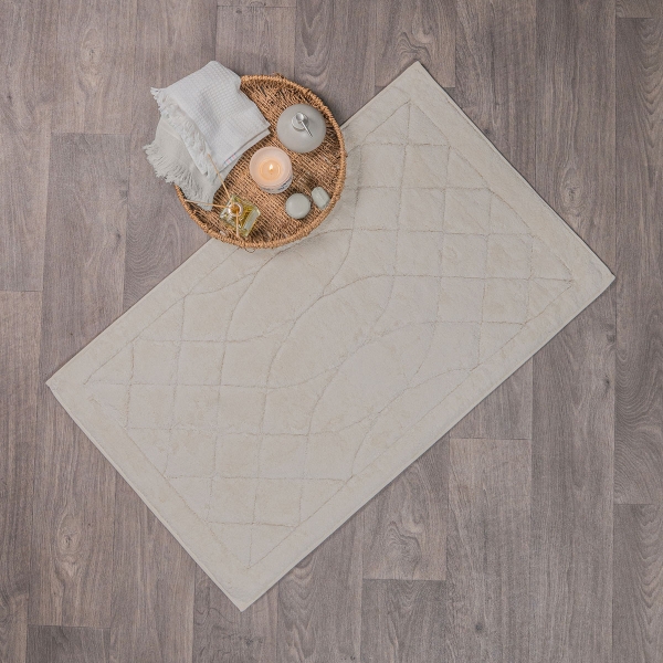 Amapola Elegant Bath Mat Set 60 x 100 cm - Cream