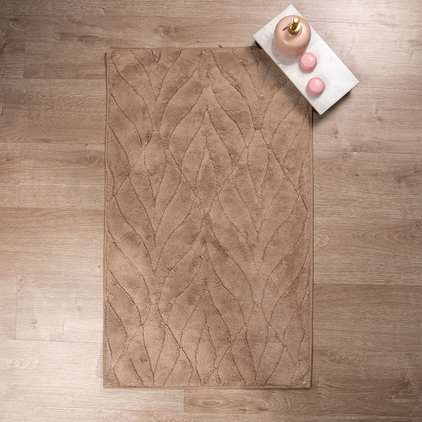 Azalea Elegant Bath Mat Set 60 x 100 cm - Dark Beige
