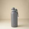 Stainless Steel Water Bottle 1L Double Wall Insulated Bottles, BPA Free Vacuum Flask For Hot and Cold Water Leak Proof Wide Mouth for Office, School, Picnics, and All Age Range (Grey)