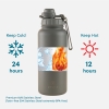 Stainless Steel Water Bottle 1L Double Wall Insulated Bottles, BPA Free Vacuum Flask For Hot and Cold Water Leak Proof Wide Mouth for Office, School, Picnics, and All Age Range (Grey)