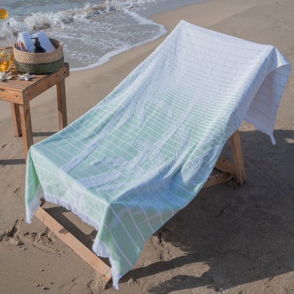 PalmBeach 90 x 170 cm Beach Towel Cotton - Green