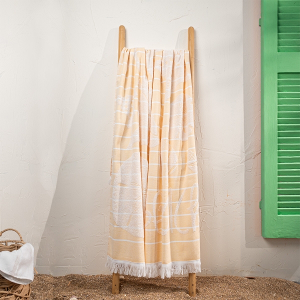StarFish 90 x 170 cm Beach Towel Cotton - Yellow