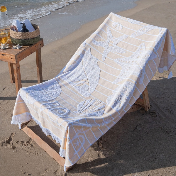 StarFish 90 x 170 cm Beach Towel Cotton - Yellow