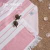 Lines 90 x 170 cm Beach Towel Cotton - Pink