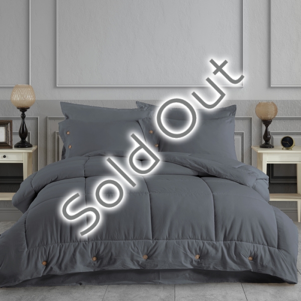 4 Pieces Regina Double Bedspread Set 230 x 240 cm - Anthracite