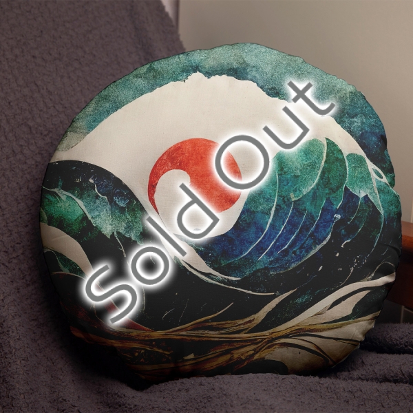 Artistic Printing Cotton Filled Cushion 43 x 43 cm - Dark Green / Green / Beige / Burnt Orange