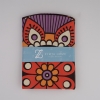 Rosette Designs Cotton Filled Cushion 43 x 43 cm - Purple / Beige / Red / Mustard