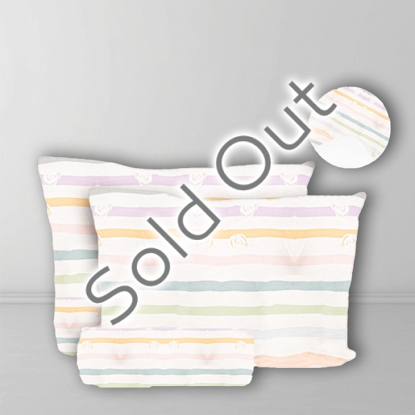 3 Pieces Chunk Cotton Ranforce King Size Fitted Sheet Set 200 x 200 + 30 cm - White / Green / Mustard / Grey