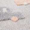 Cloud Round Trip 100 x 100 cm Round Zymta Winter Carpet - Bluish Grey / Salmon / Cream / Light Brown 
