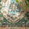 Art Floor Fantasy 120 x 180 cm Zymta Winter Carpet - Green / Blue / Ecru / Orange