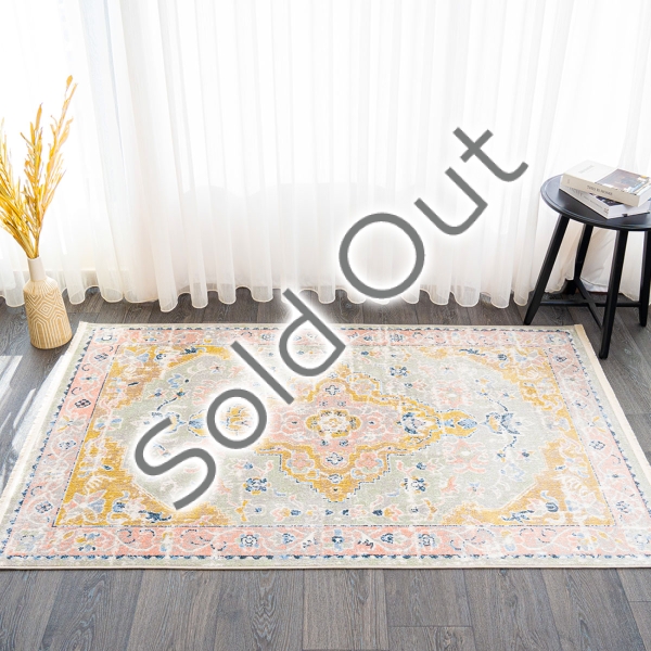 History Espina 80 x 300 cm Zymta Winter Carpet - Mint / Powder Pink / Mustard / Navy Blue