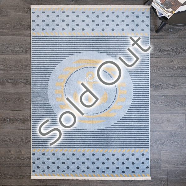 Craft Anchor 200 x 300 cm Zymta Winter Carpet - Blue / Anthracite / Mustard