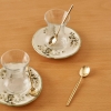 6 Pieces Siena Teaspoon Set 12.5 cm - Gold
