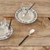 6 Pieces Siena Teaspoon Set 12.5 cm - Black / Silver