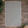 Caramel Dash 80 x 150 cm Jute Decorative Rug Natural - Cream / Anthracite