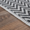 Caramel Dash 80 x 150 cm Jute Decorative Rug Natural - Cream / Anthracite