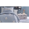 2 Pieces Chevron Single Jacquard Bedspread Set 160 x 240 cm - Blue