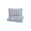2 Pieces Chevron Single Jacquard Bedspread Set 160 x 240 cm - Blue
